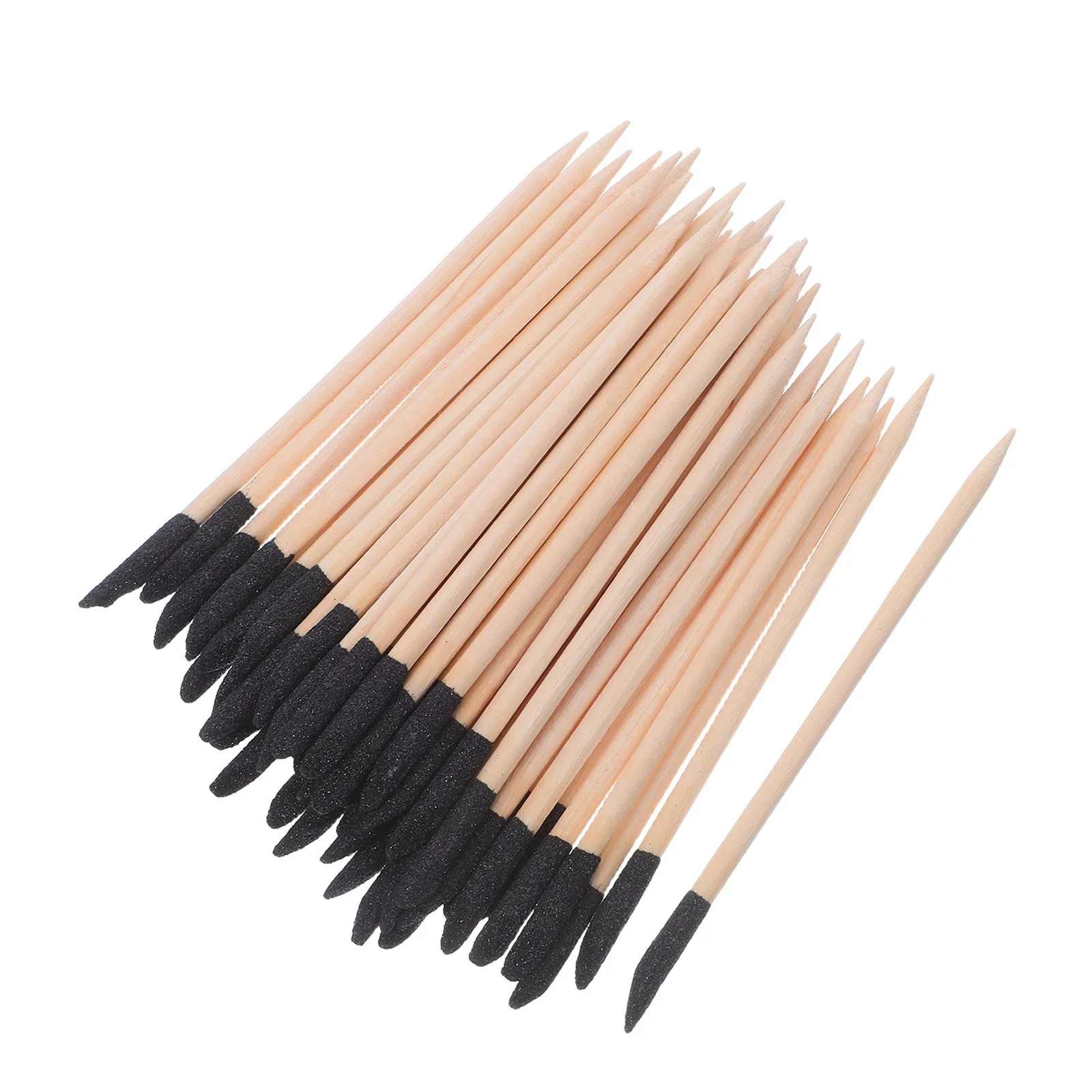 100 pièces bâtons de Nail Art double face poussoir à cuticules en bois fournitures de manucure professionnelles outils de ponçage portables bâtons de ponçage