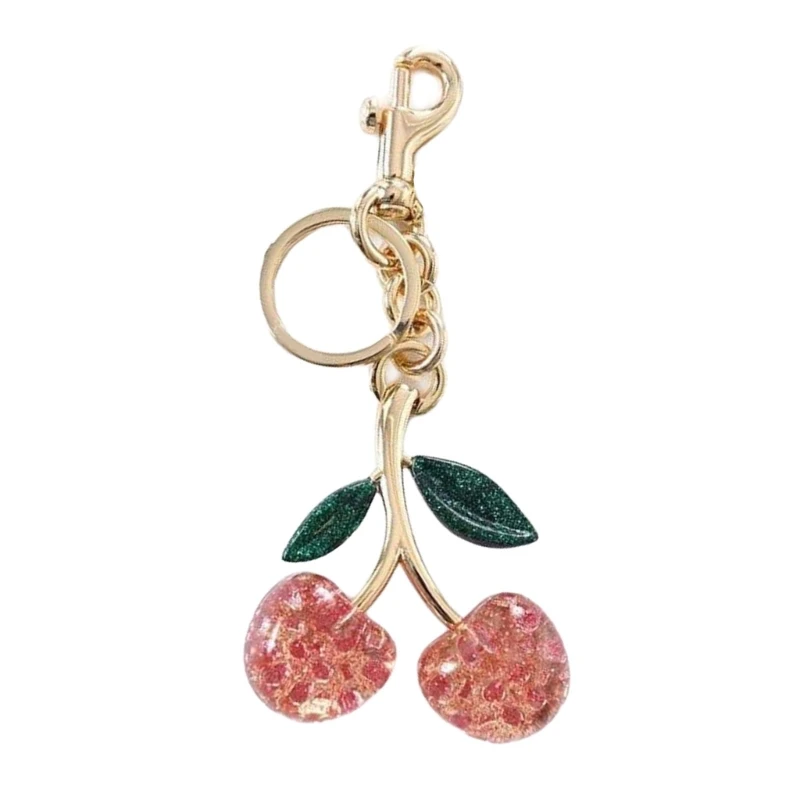 Resin Cherry Keychain Bag Charm Keychain Accessory Unique Management Hangers