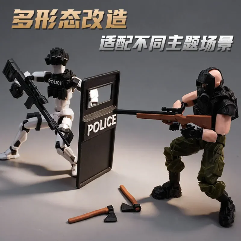 Lucky13 3D Printable Model Action Figure Dummy T13 Robot DIY Assembly Model Decoration Desktop Decoration War Sandbox