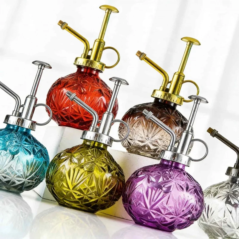 

Home Gardening Snowflake Glass Relief Watering Can240mlNew large-capacity spray watering dual-purpose watering can