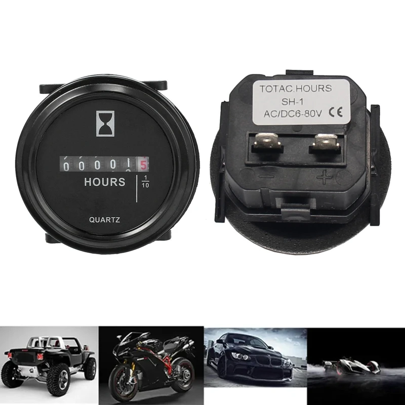 

E21C часовой метр для морского лодочного двигателя 2 -дюймовый круглый водонепроницаемый механический чарметр