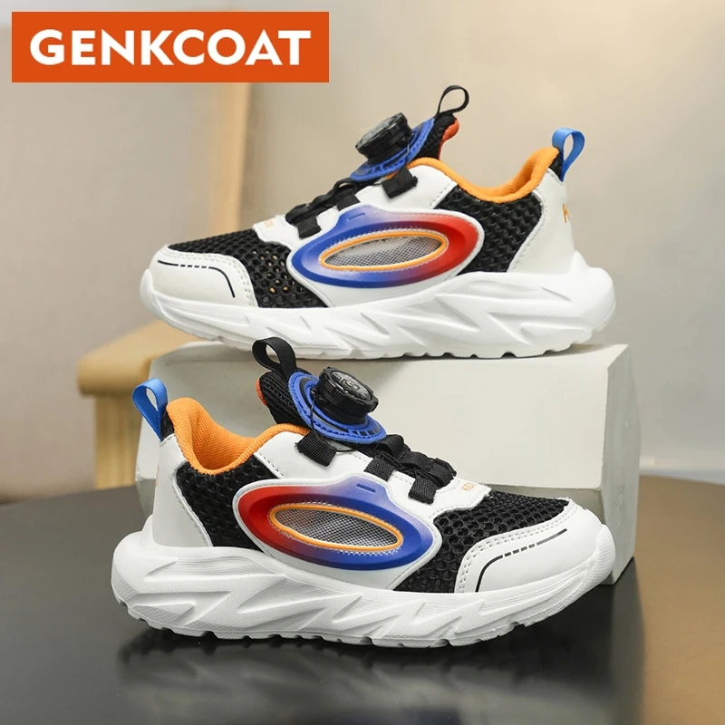 Children's Mesh Sneaker Boys Summer Outdoor Running Shoes Spring Shock Absorption Lightweight Breathable Teenager's Sports Shoes