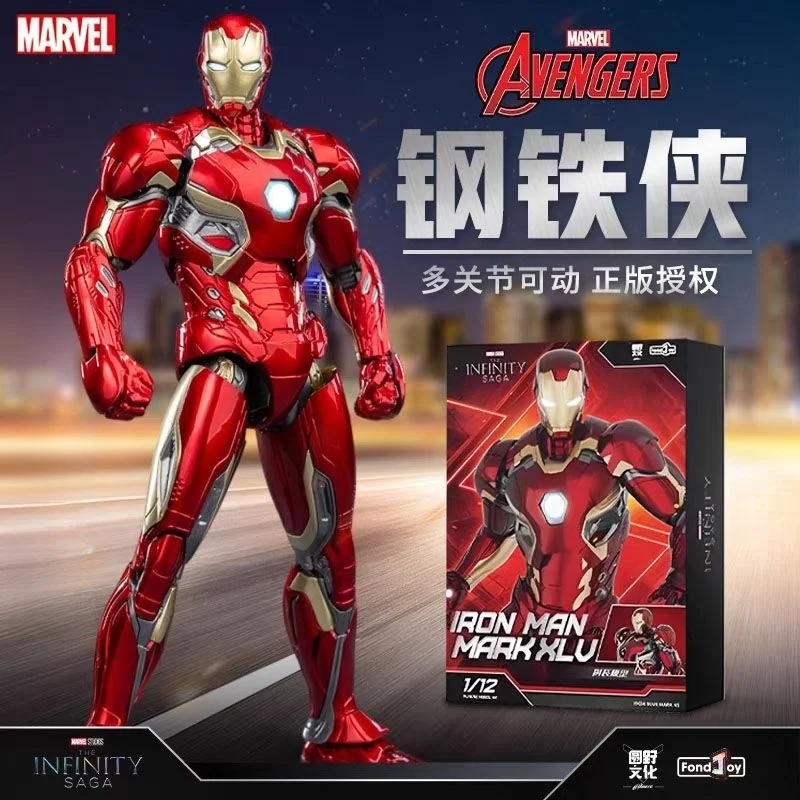 

New Original Fondjoy Iron Man Mk45 Model Kit 1/12 Infinity Saga Ironman Mark 45 Assembly Abs Joint Movable Kid Toy Customized