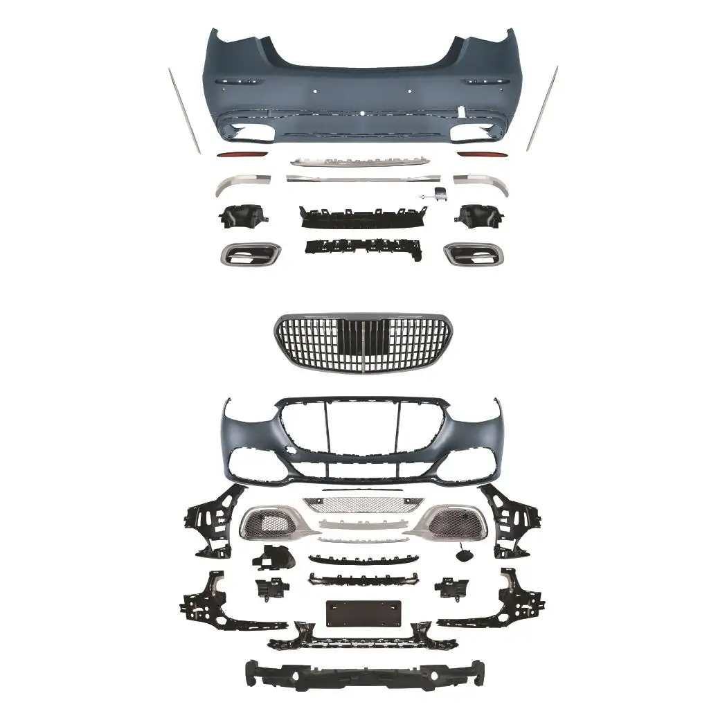Body Kits 2022 for W223 S Class Upgrade Front Car Bumpers Grilles Rear Car Bumper Assembly Rear Diffuser Tips