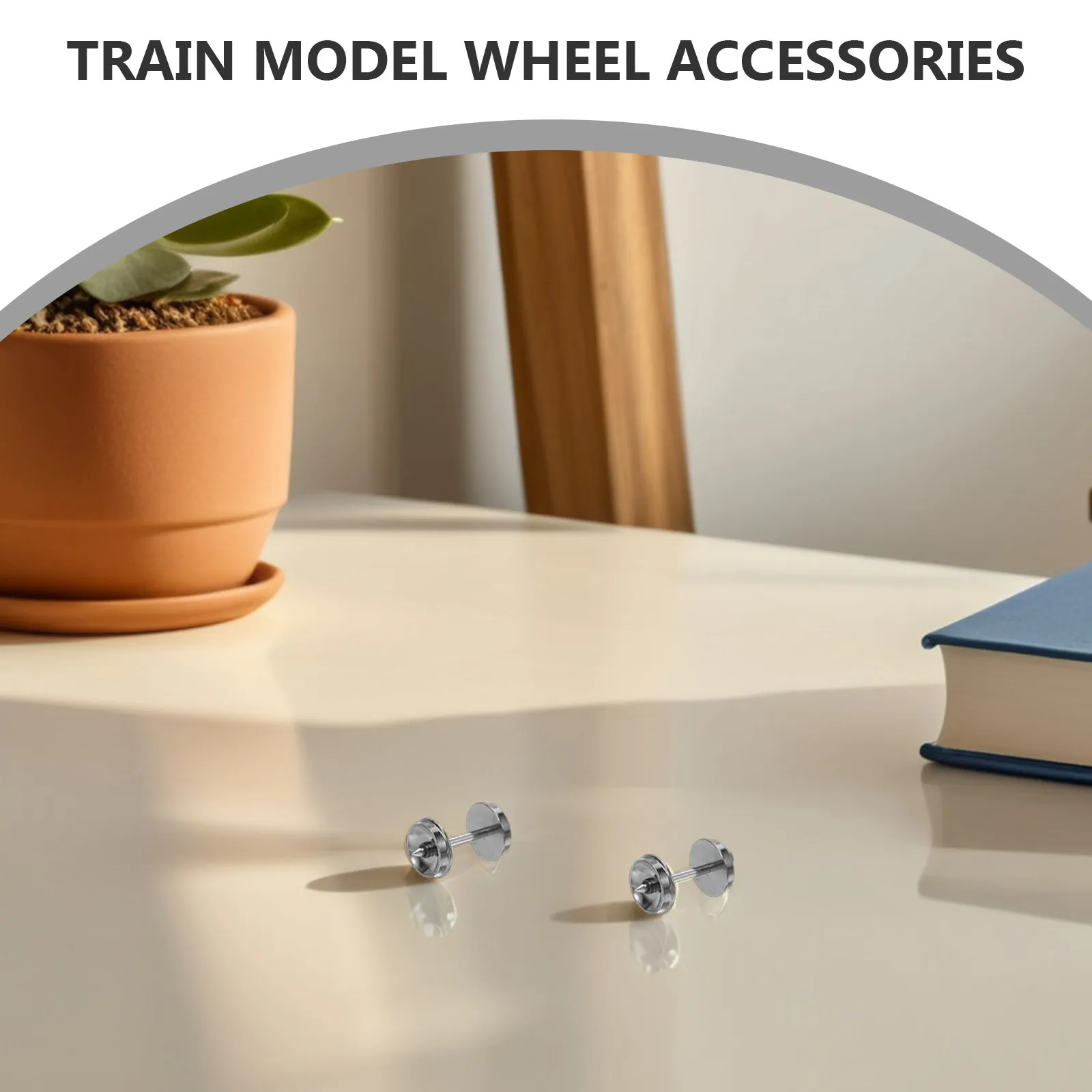 

1Pair Electric Train Wheels Alloy Replacement Parts High Precision Noise Reduction Smooth Operation Accessories for DIY Craft