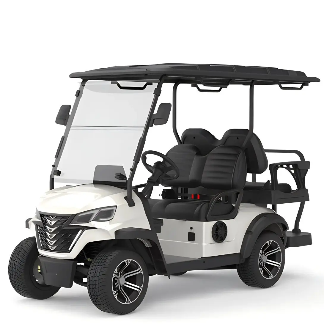 factory supply 4 wheel beautiful green color speed 2+2 seats electric controller golf cart scooter golf cart