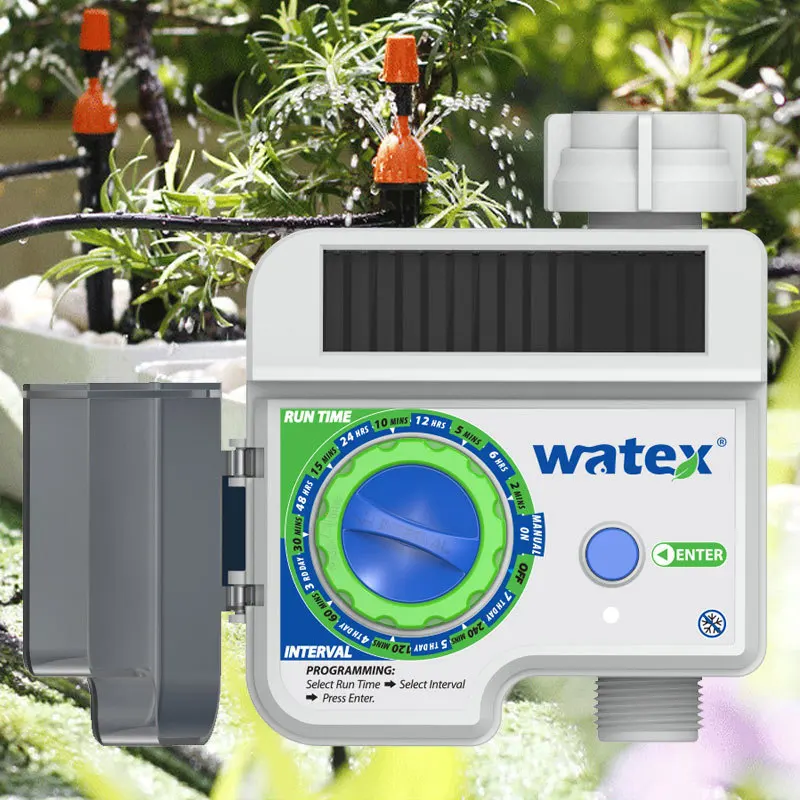 Knob Type Solar Automatic Irrigation Timing Controller Atomizing Micro Spray System Waterer Flower Watering Artifact