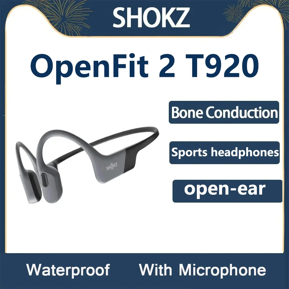 

SHOKZ Comfort Circle OpenFit 2 T920 Wireless Earphones Bluetooth With AI Noise Reduction Custom IPX5 Waterproof Sports
