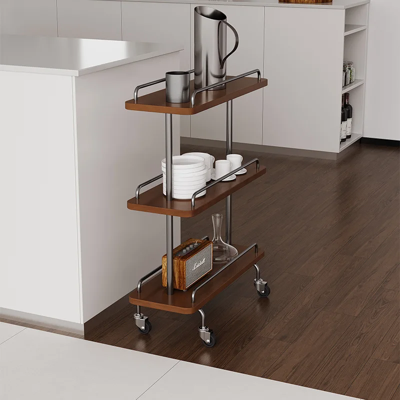 

Medieval style trolley storage storage removable retro sofa edge few creative simple living room snack rack