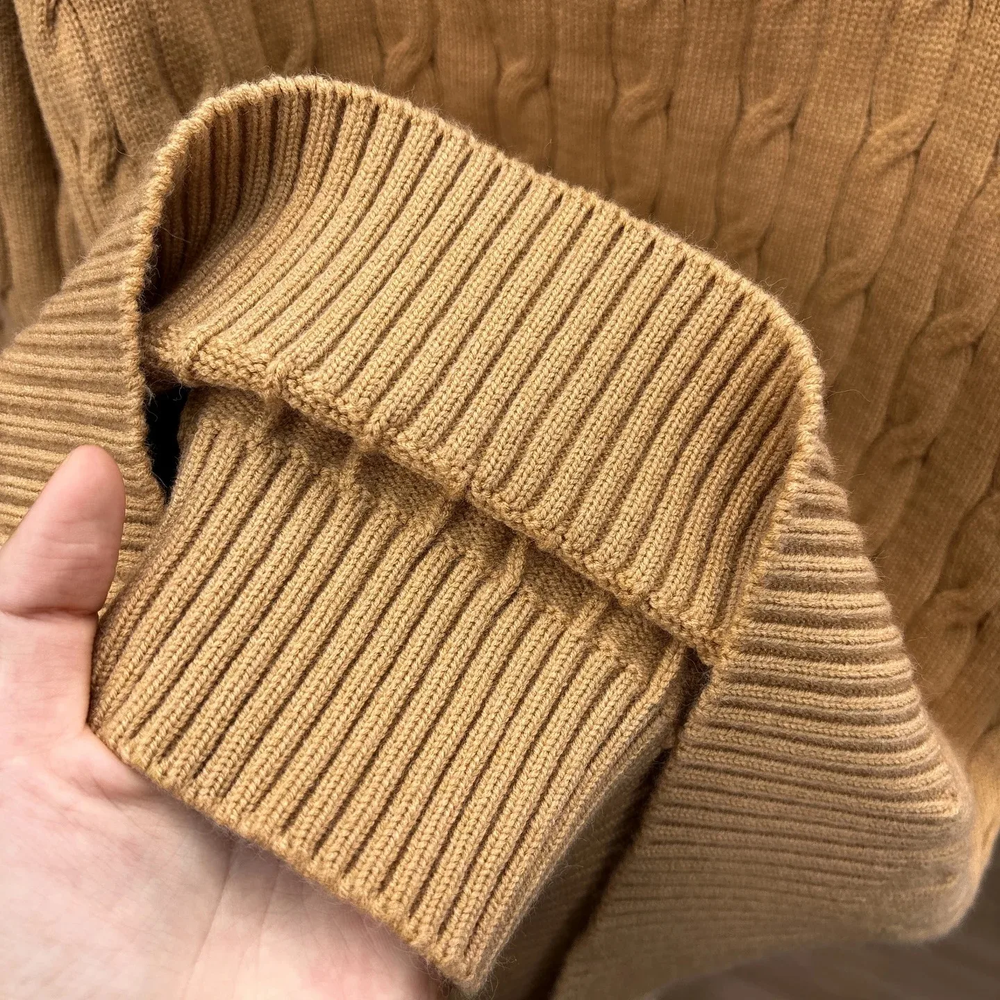Mode Halb-Reißverschluss Pullover Herren Herbst Winter Wärme neue schöne Zipper Design Luxusmarke Golf Pony Stickerei Stricken Sweater – Detail 26