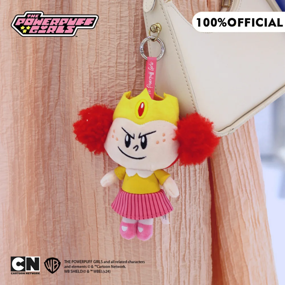 本物のパワーパフガールズプリンセスモーバックスぬいぐるみキーホルダー装飾かわいい漫画女性バッグ飾り女の子ギフト