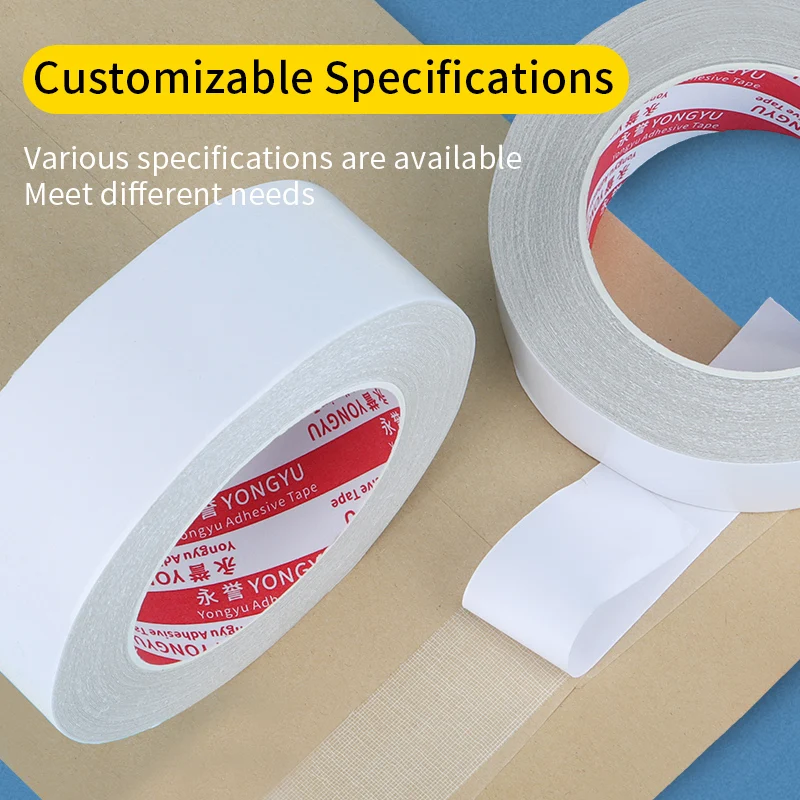 

White Leather Double-Sided Cloth Tape With Strong Adhesion Flexibility Durability Easy To Tear Semi Transparent Poster Photo