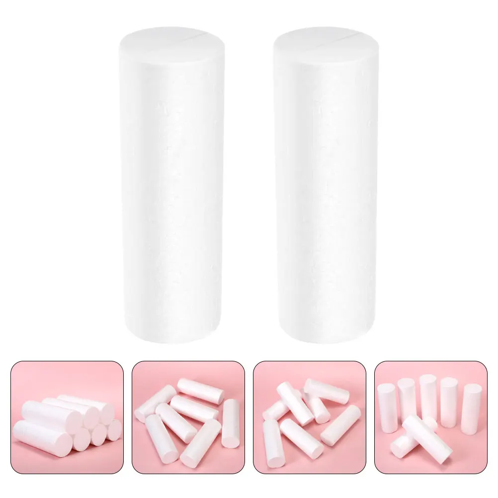 

7 pcs Foam Cylinders For Diy Craft Polystyrene Tubes White Cylinder Ornament Multi-Use Craft Foam Rods For Festival Home