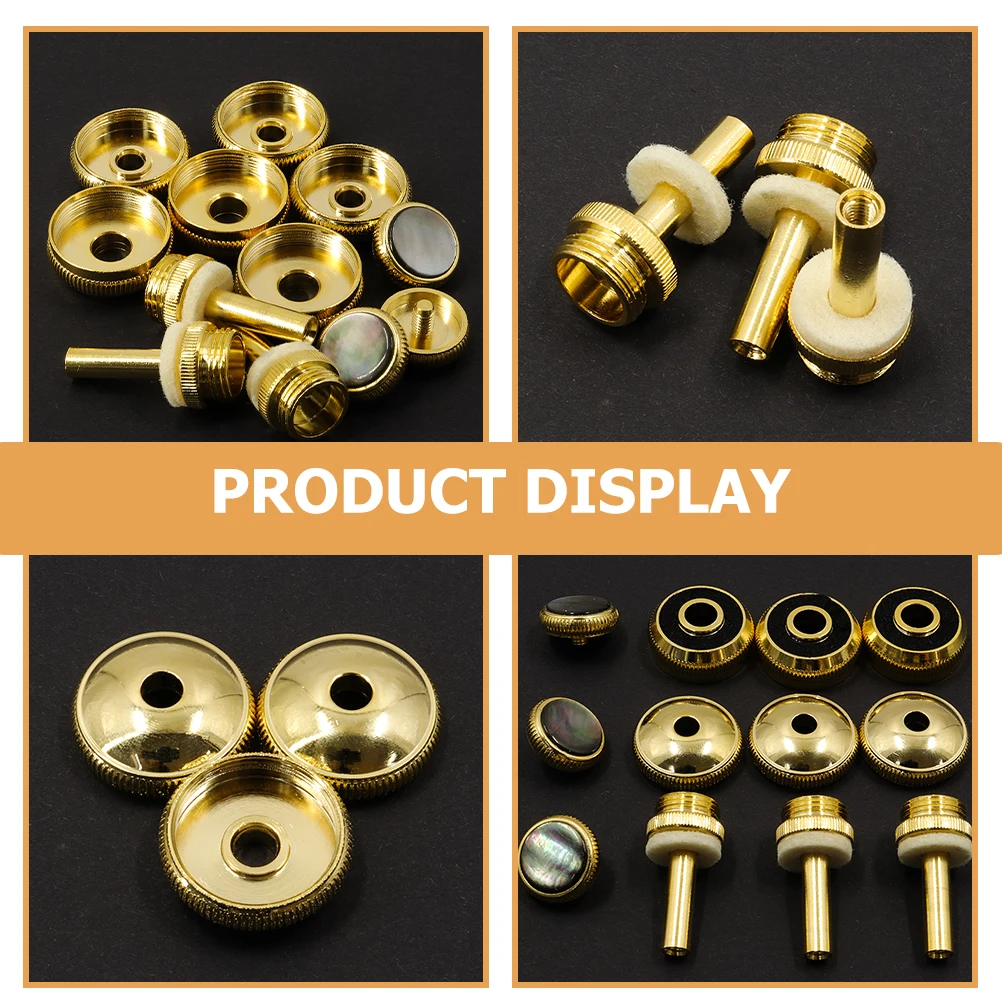

12 Pieces Accessories Set C317 Small Trumpet Buttons Components Durable Rust Resistance Compact Design Easy Storage