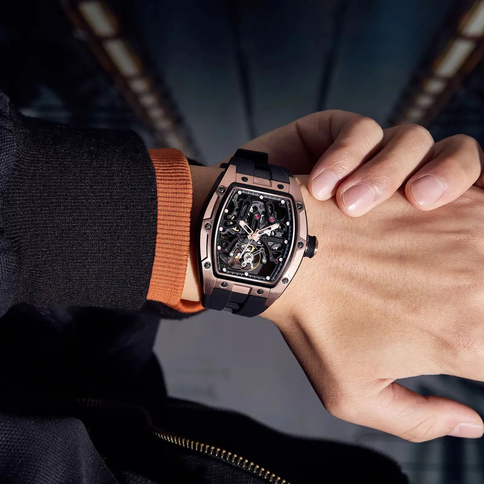 Treat Yourself A Mechanical Watch with Skeleton Dial Top 20s Sapphire Glass 30M Waterproof Automatic Watch Few People Have