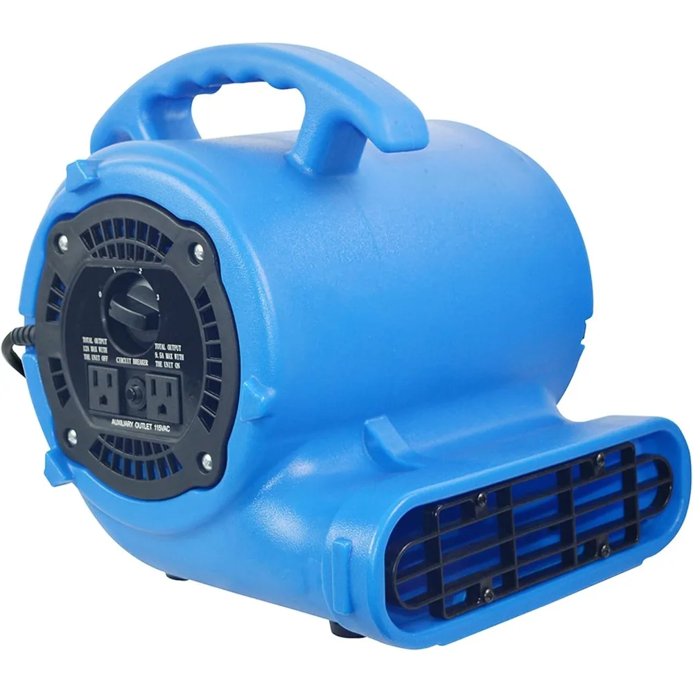 พัดลมเป่าลมแรง 1/4 แรงม้า 900CFM สำหรับเป่าพรม แห้งพื้น ระบายความร้อน - พัดลมอุตสาหกรรมสำหรับงานหนัก