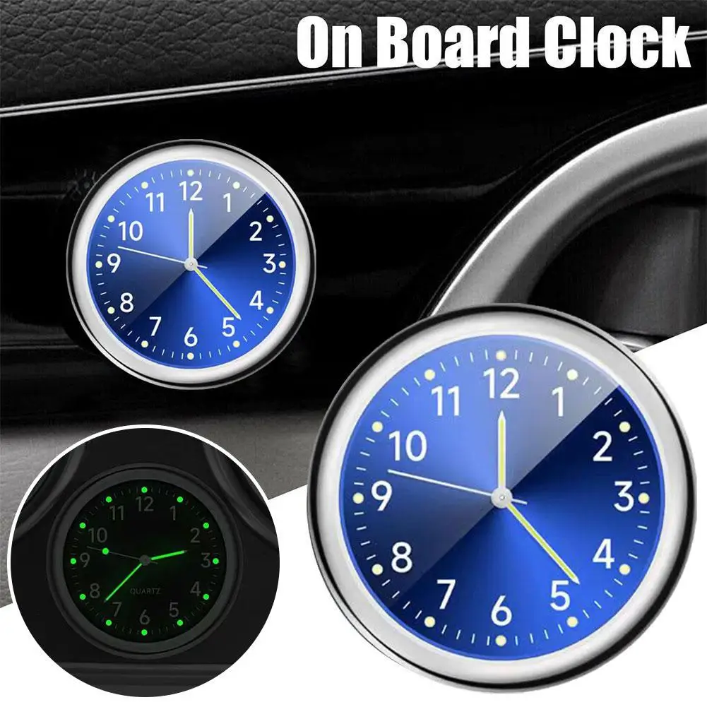 1PCS Motorcycle Clocks Car Clock Luminous Mini Automobiles Internal Watch Stick-On Motorbike Mount Watch Suit for All Motor