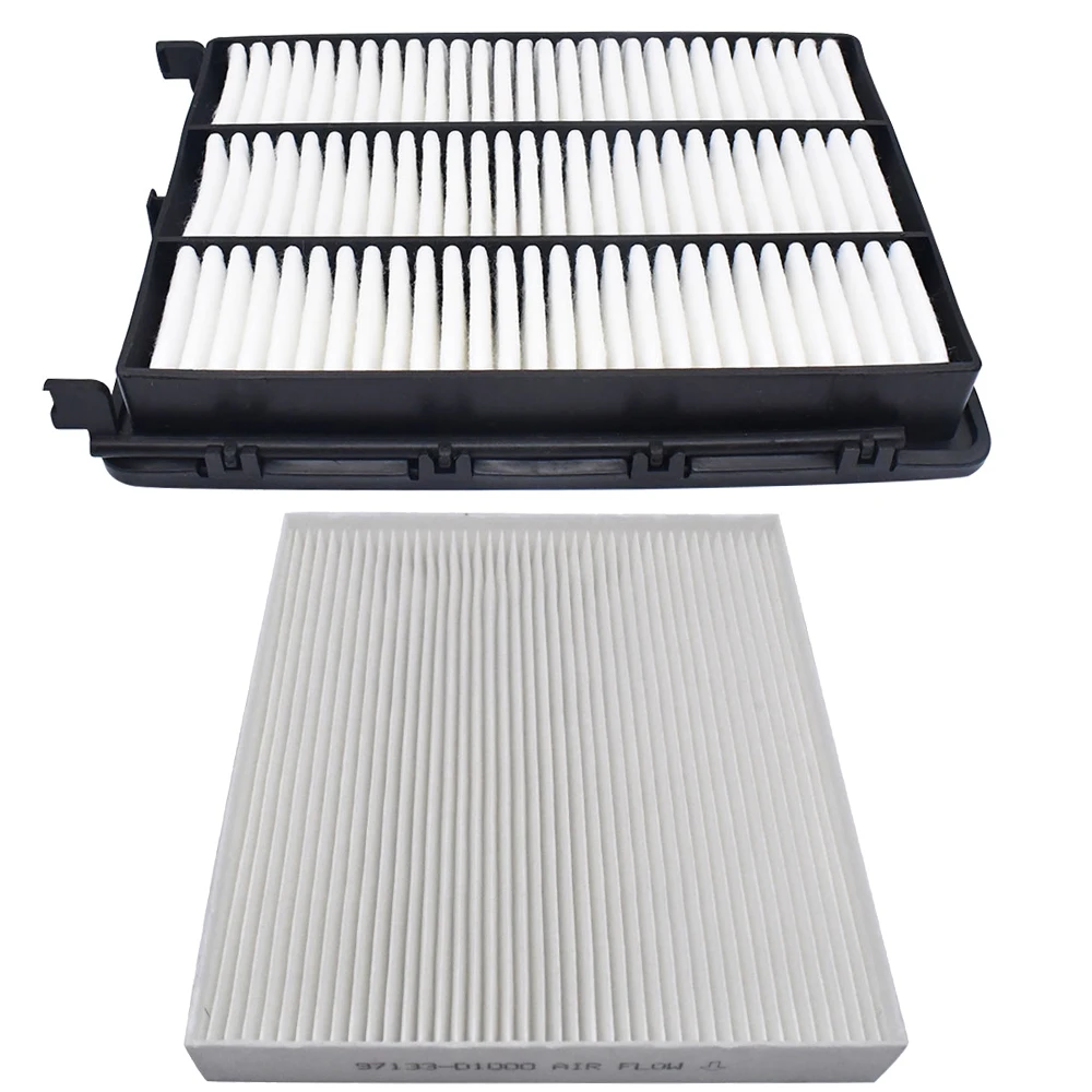 Car Engine Cabin Air Filter Kit For Hyundai Tucson 2016-2021 For Kia Sportage 2017-2022 Car Accessories 28113D3300 97133D1000