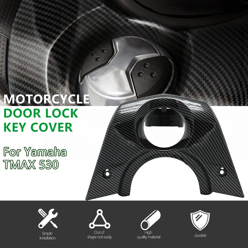For Yamaha TMAX530 2012-2016 Key Lock Cover Fairing ABS Carbon Fiber Color Tmax 530 2012-2015 Motorcycle Accessories Carbon