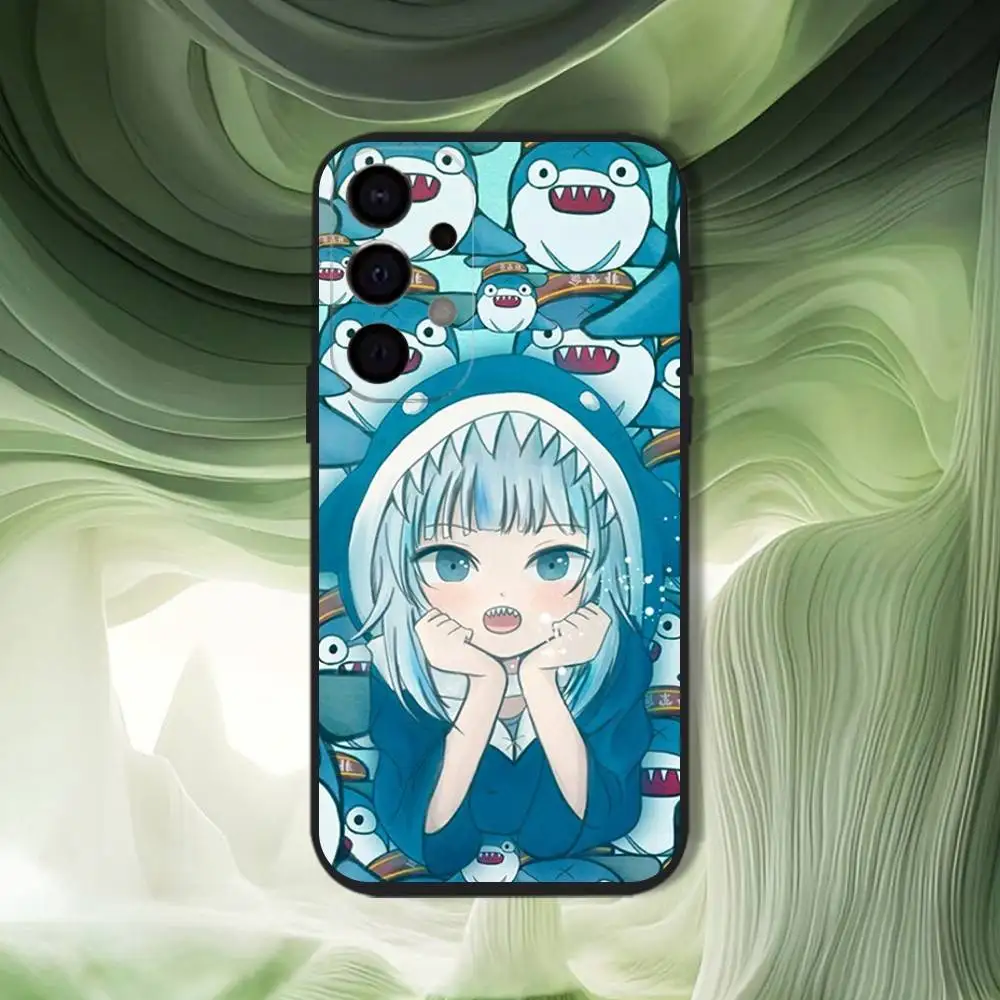 เคสโทรศัพท์ Holive Gawr Gura สำหรับ Samsung S25,S24,S21,S22,S23,S30,Ultra,S20,Plus,Fe,Lite,5G สีดำ