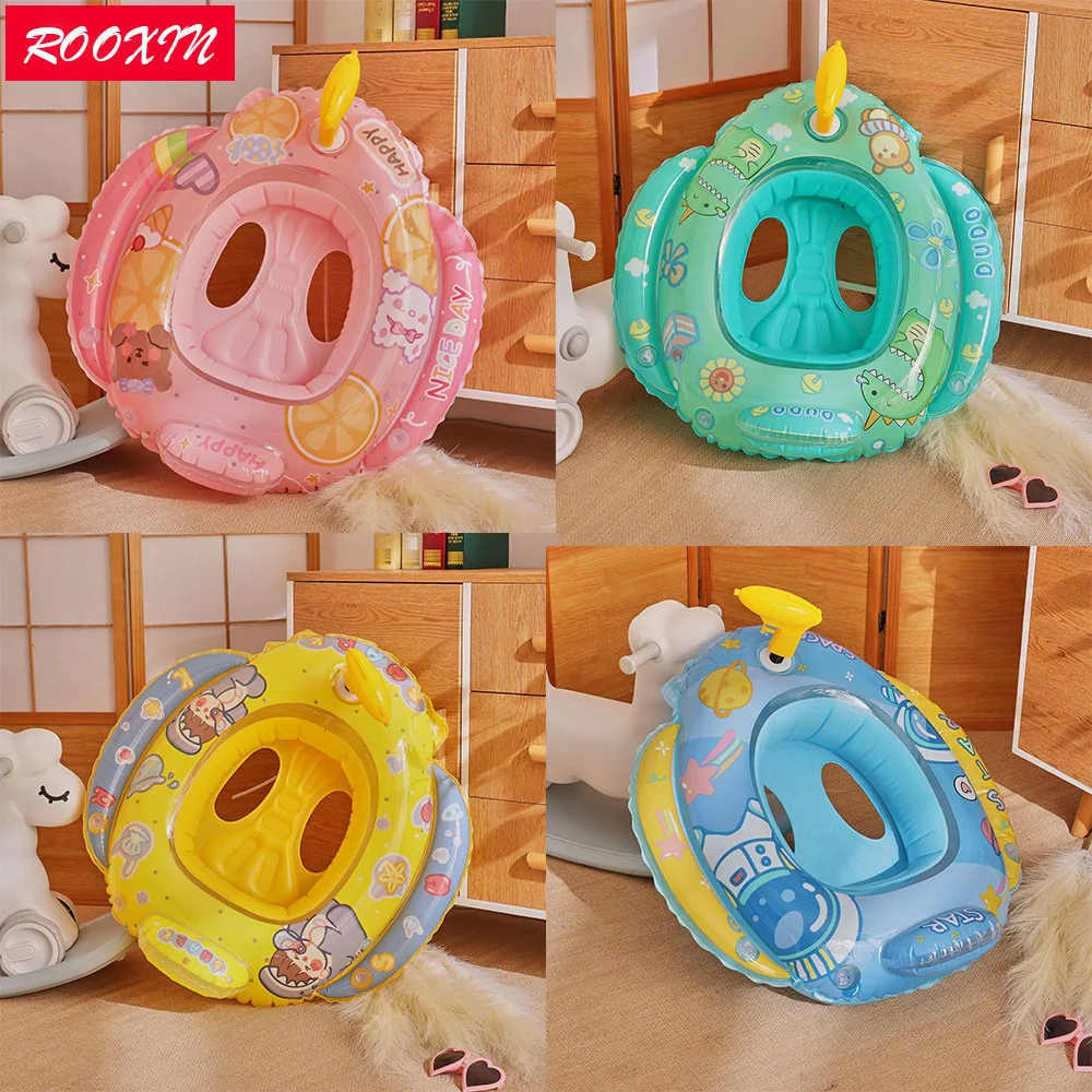 ROOXIN Water Play Equipment Child Swim Ring Tube Inflatable Toy Baby Swimming Seat Ring For Kid Swimming Circle Swim Pool Float