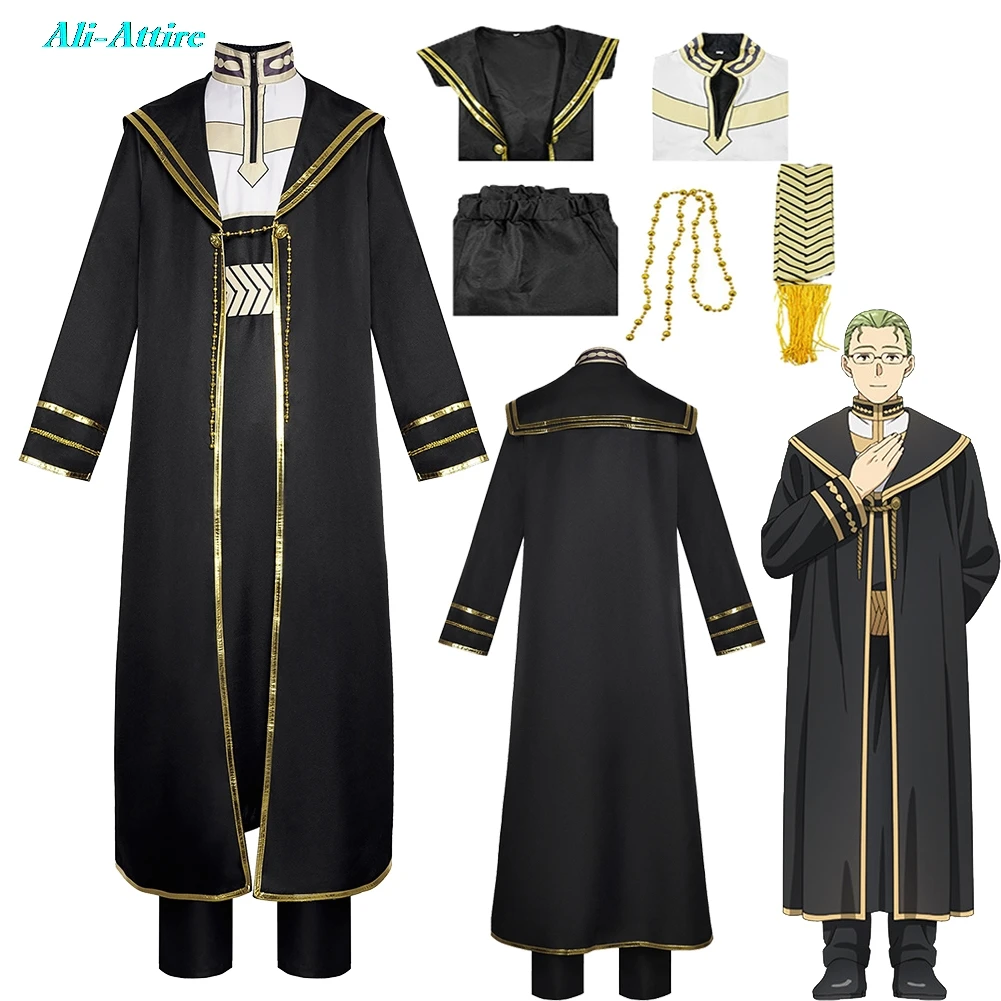 

Anime Sousou No Frieren Cosplay Heiter Coat Pants Clothes Men Party Disguise Roleplay Halloween Costume Carnival Outfit Suits