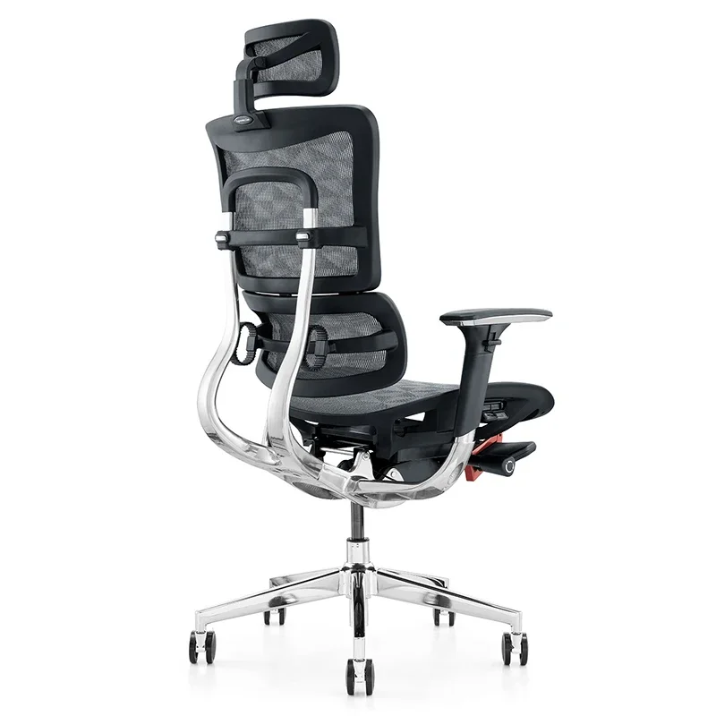 Silla de oficina ergonómica de malla con soporte lumbar y altura del asiento ajustable para el dolor de cuello y el dolor de espalda