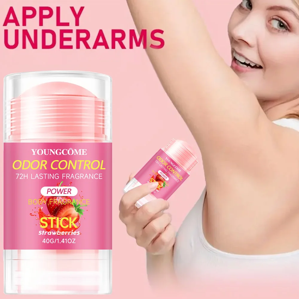 Set deodorante alla fragola - Freschezza 72 ore, senza alluminio, profumo dolce per donne, sicuro per la scuola per pelli sensibili