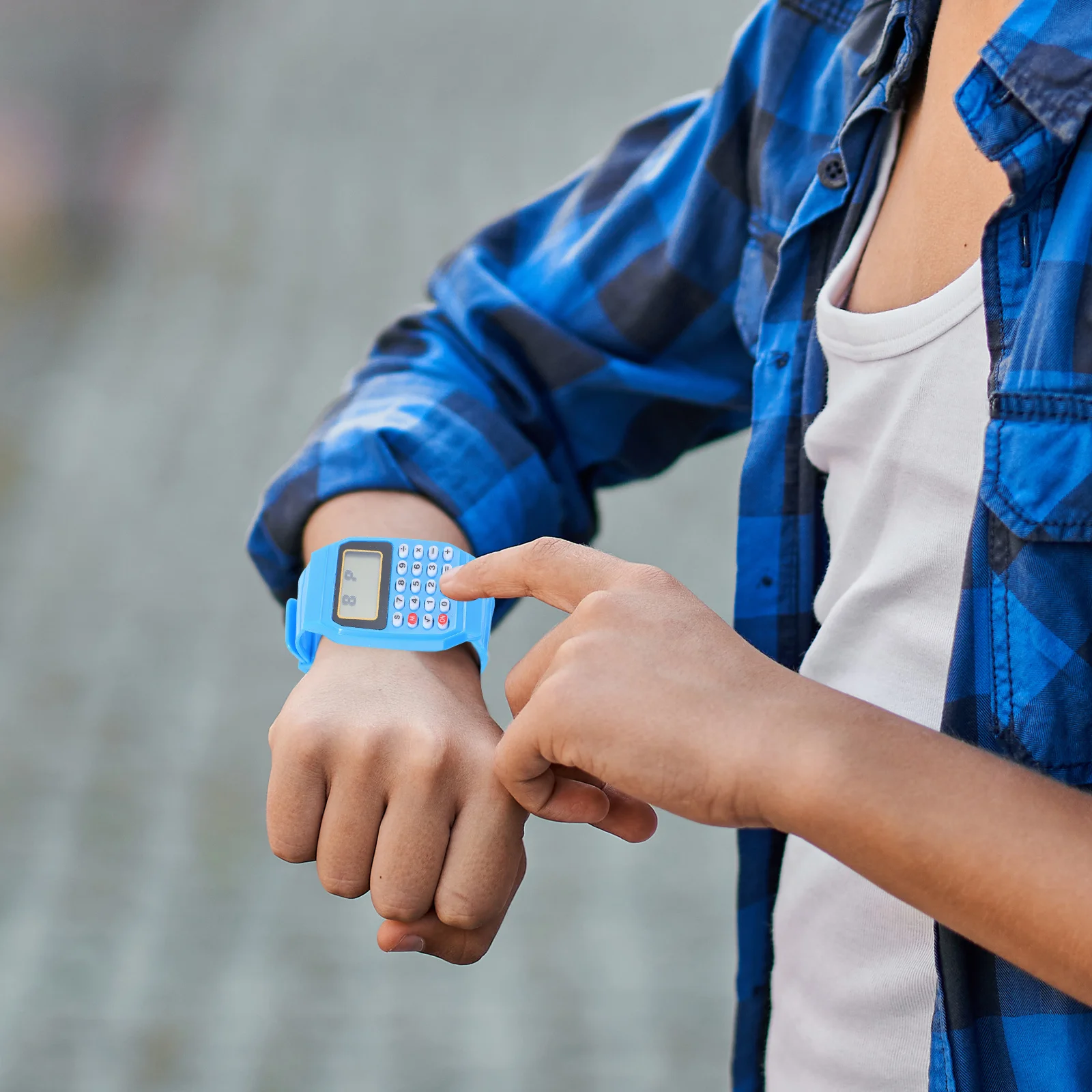 2 قطعة ساعة آلة حاسبة للأطفال حساب بسيط ساعات المعصم مقاوم للماء هدايا عيد الميلاد تفضل مشاكل الرياضيات فهم طفل صغير