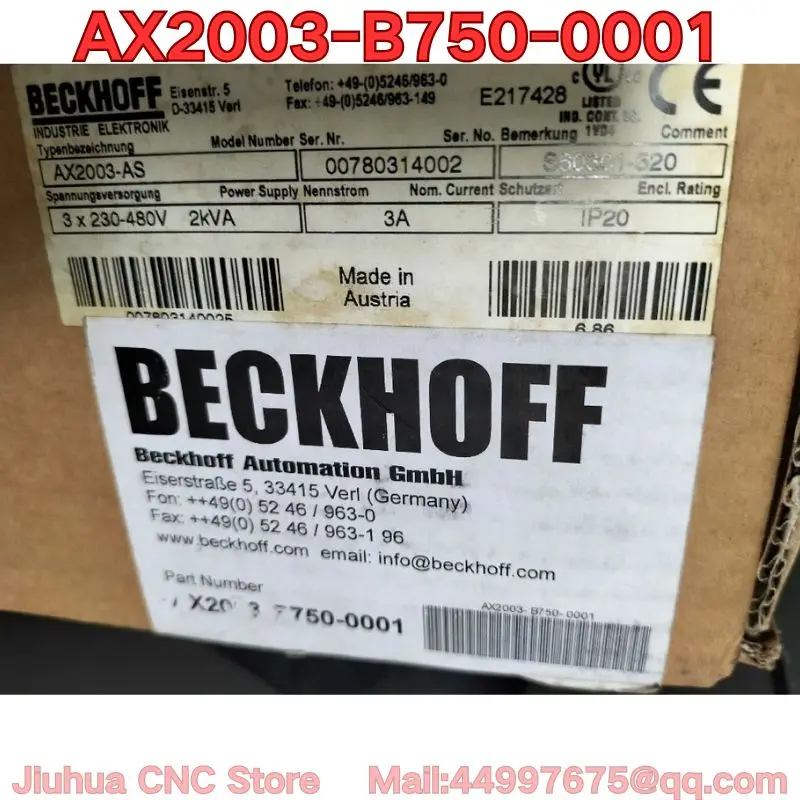New AX2003-B750-0001 servo amplifier Latest prices for August 2026