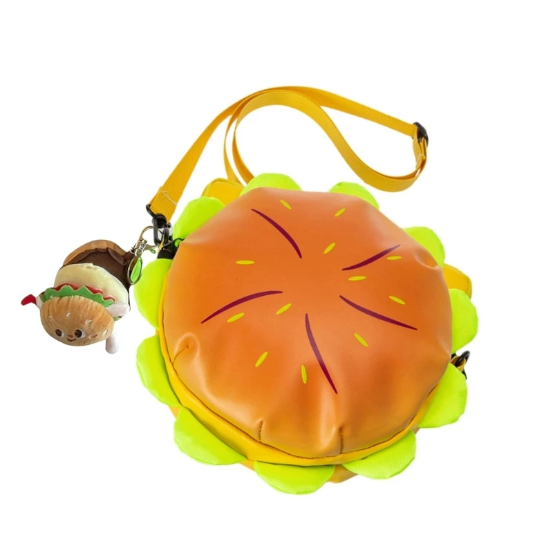 Womens Cartoon Hamburger Crossbody Tas Oxford Doek Schoudertas Bag