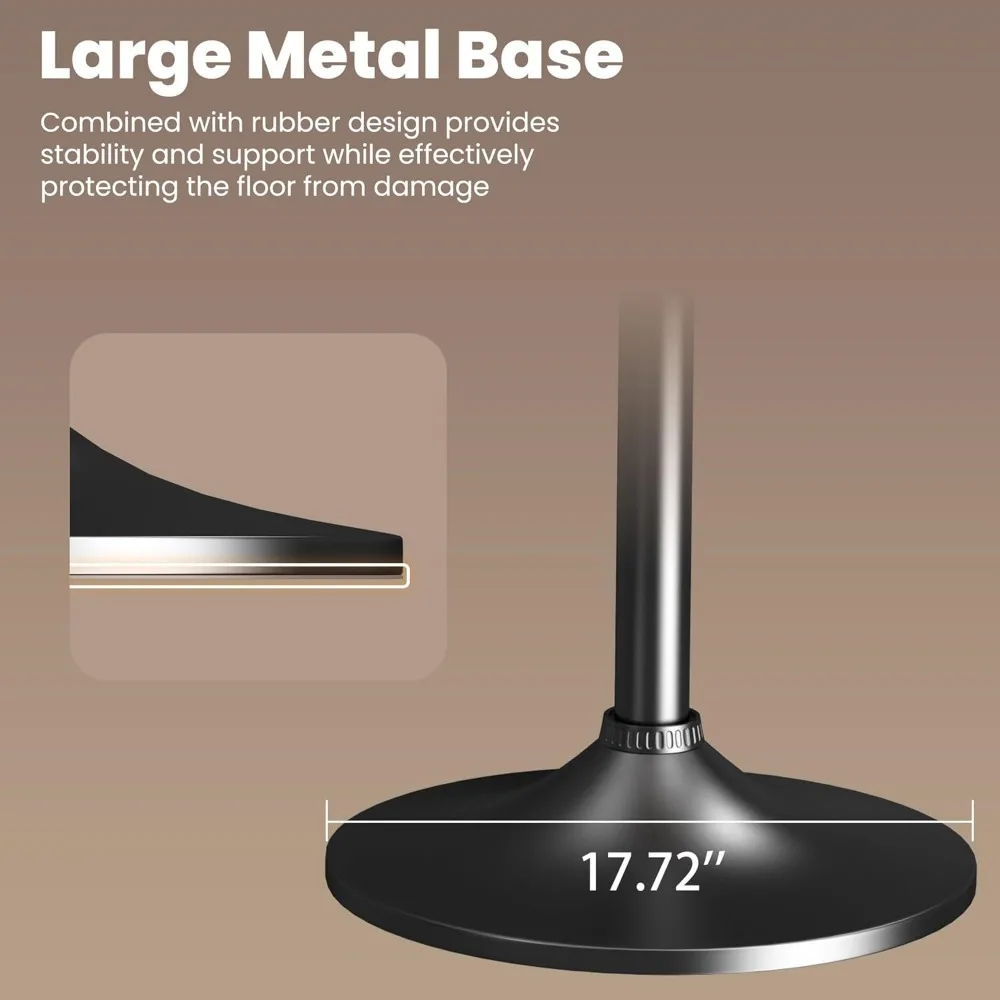 مقاعد بار دوارة حديثة مع مسند ظهر، وكراسي ذات ارتفاع مضاد للمطبخ وغرفة الطعام، وخيار جلوس منجد من الجلد البني #6