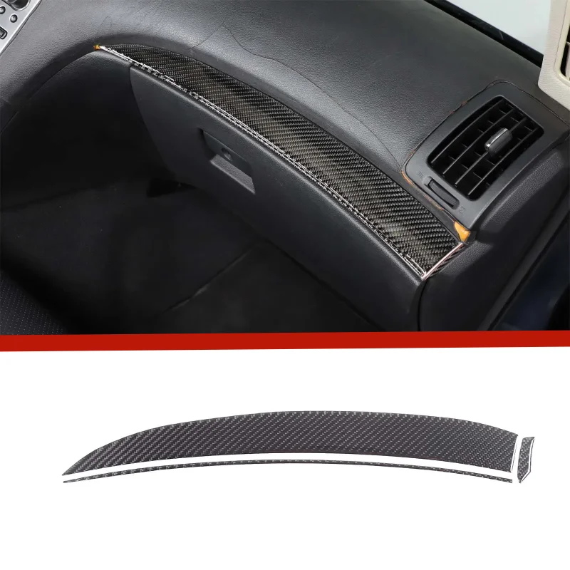 For Infiniti G25 G35 G37 2007-2013 Car Dashboard Panel Decorative Stickers Soft Carbon Fiber Interior Accessories 3 Pcs