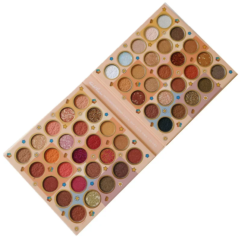 Sun 50 Color Eye Shadow Plate Pearlescent Matte Glitter Sequin Color Makeup Plate Stage Makeup Palette Makeup Eyeshadow Palette