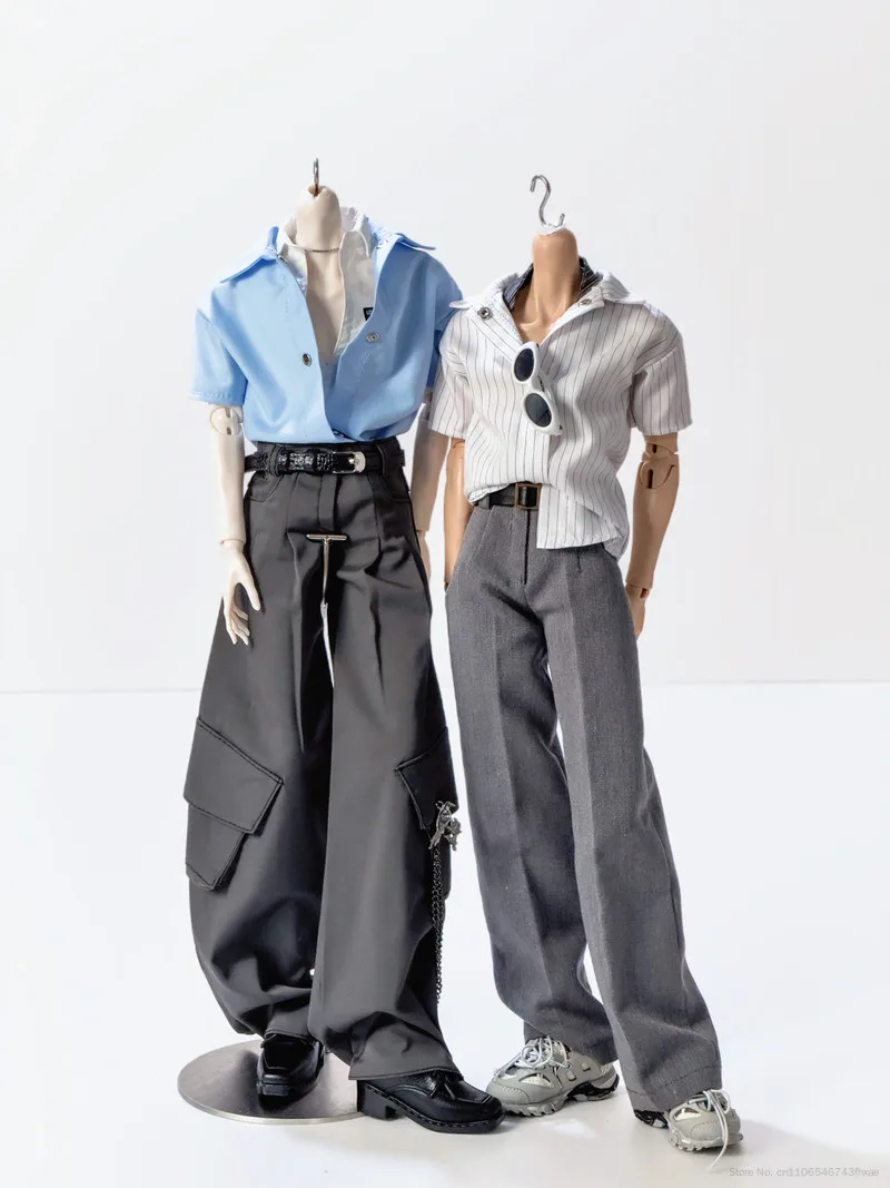 1/4 1/6 Azone Scale BJD Short Sleeve Shirt Preppy Style Lapel Button‑Up Doll Top Multi‑Color Outfit For Joint BJD Doll Accessori