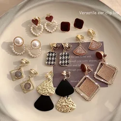 Fashionable Vintage Ear Clip for Women Without Ear Holes, Advanced Sense, Small and Long Style Tassel Temperament Earrings 2023