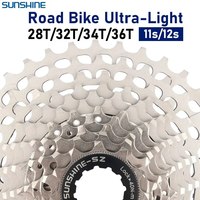 SUNSHINE Ultralight 11 Speed Road Bike Freewheel 12 Speed 28T 32T 34T 36T Bicycle 11V Cassette Flywheel K7 Gravel for Shimano HG