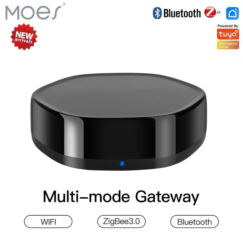 

MOES Tuya Smart Multi-mode Gateway ZigBee Bluetooth Mesh Hub 38K ИК-пульт дистанционного управления 2in1 Голосовое управление через Alexa Google Home