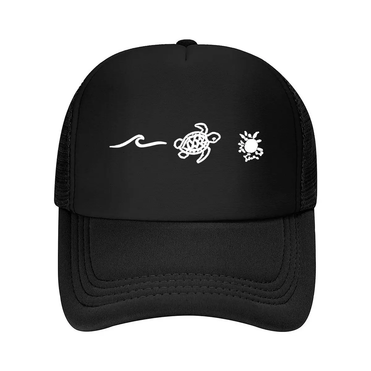 Black Turtle Wave Sun Baseball Cap 2026 Mesh Baseball Cap Dad Hat Hip Hop Snapback Cap