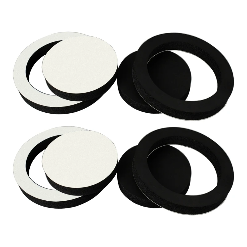 

4pcs 6.5 inch Car Speaker Ring Bass Door Trim Sound Insulation Cotton Audios Speaker Sound Adhesive Insulation Ring