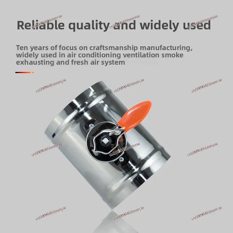 Stainless Steel Manual Air Valve Fresh Air Volume Control Valve Circular Ventilation Duct Closed Check Exhaust Butterfly Valve