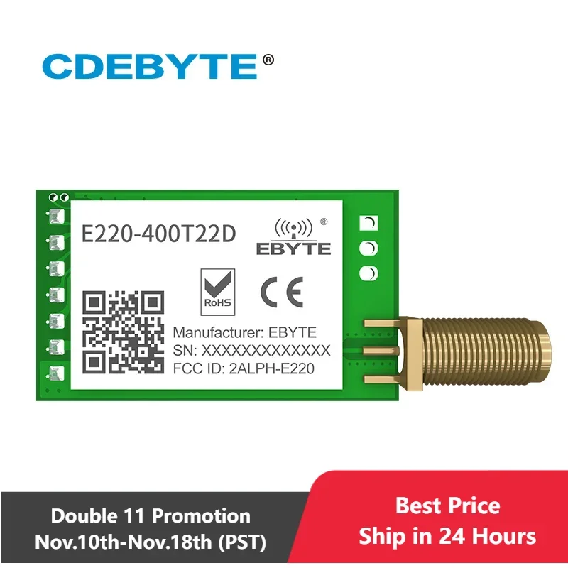 433MHz LLCC68 LoRa 470MHz Wireless Module 22dBm Long Range 5km CDEBYTE E220-400T22D SMA-K UART RSSI Transmitter Receiver SEMTECH