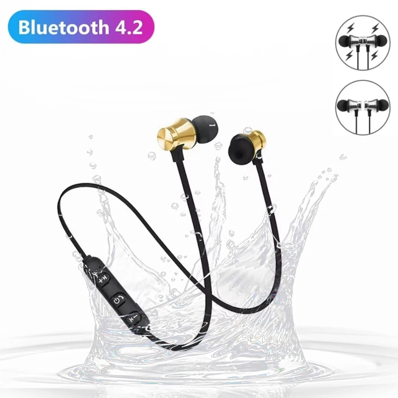 

Waterproof XT11 Wireless Bluetooth 4.2 Headphone Neckband Magnetic Earphones TWS Stereo Running Earbuds With Mic for Smartphone