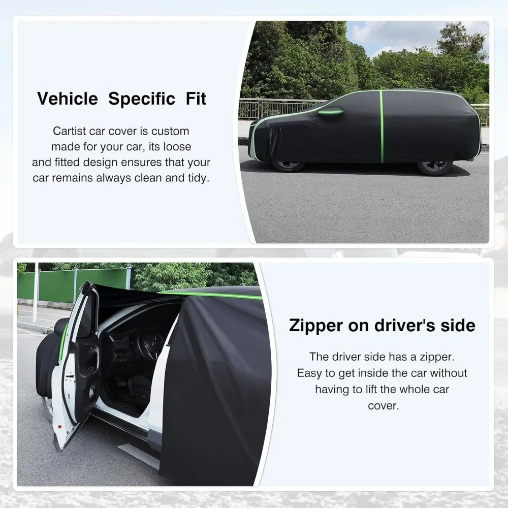 غطاء سيارة SUV مقاوم للماء مع سحاب وشرائط عاكسة لسيارة Toyota RAV4 1994-2026 #6