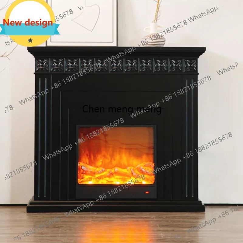 

Modern and simple, small apartment black living room solid wood entrance, decorative cabinet storage