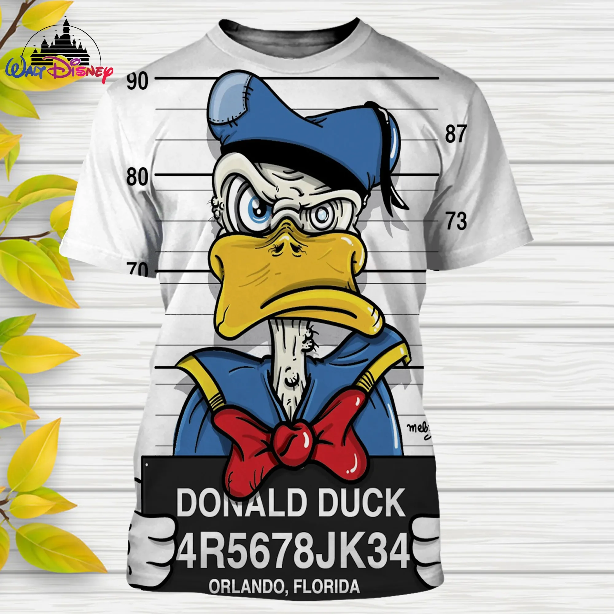 2024 Disney Donald Duck Goofy Cartoon Fun 3d PrintT-shirt Mickey Mouse Men\'s and Women\'s T-shirts Casual Style Casual Top