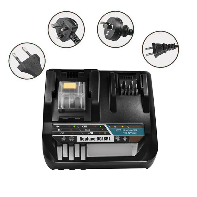 DC18RE Lithium Battery Charger DC18RC For Makita 18V 14.4V 10.8V 12V Li-ion Battery BL1830 BL1430 BL1016 BL1021 BL1041 BL1860
