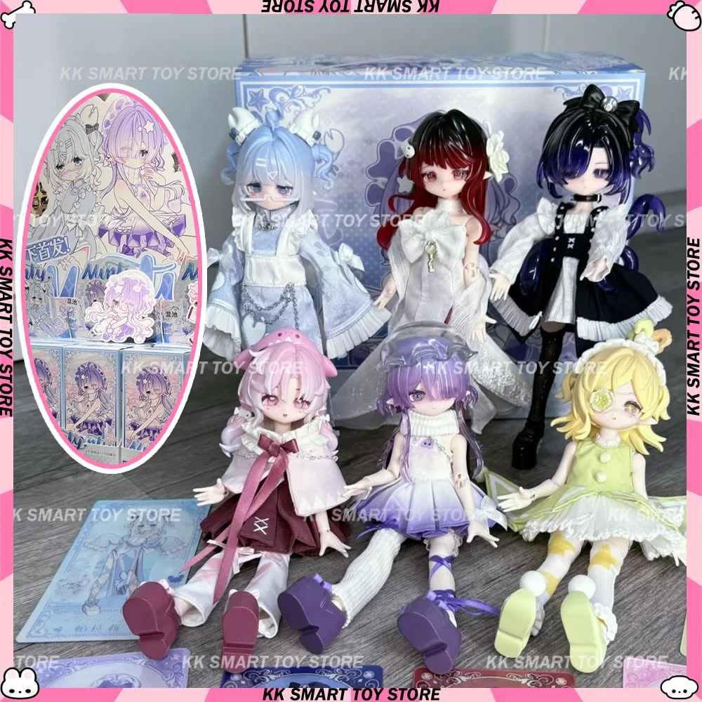 Genuíno come4free minty v2 oceano gem série 1/8 bjd caixa cega kawaii boneca móvel figura de ação ornamento presentes surpresa brinquedos