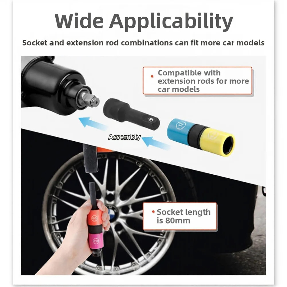Wheel Maintenance Material Alloy Tire Hub Sleeve CR-MO Steel Construction Phosphate Finish Dual-sided Usability