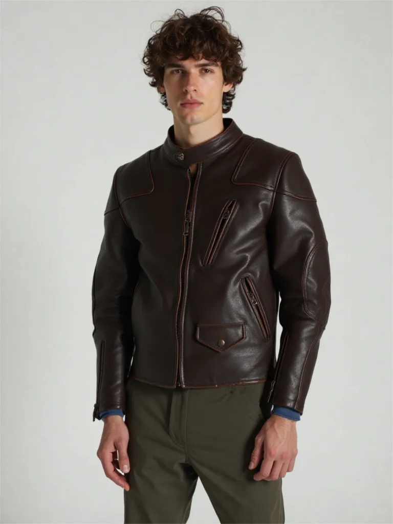 

Красно-коричневая зимняя кожаная куртка для мужчин в стиле ретро, винтажный стиль, большие размеры 5XL, кожаное пальто из натуральной толстой воловьей кожи с воротником-стойкой